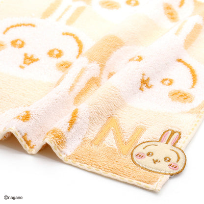 ちいかわ イニシャル タオルハンカチ（うさぎ）