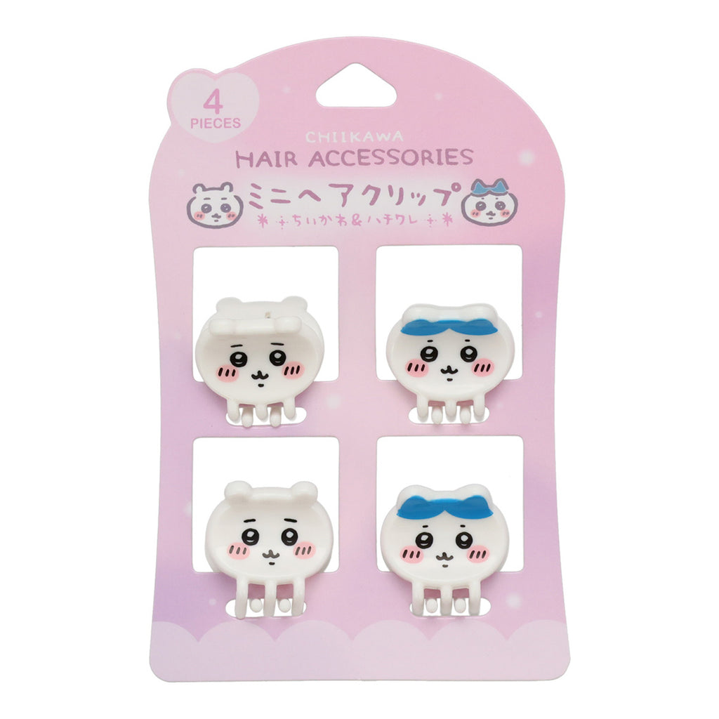 Chiikawa Mini Hair Clips 4P (Chiikawa & Hachiware)