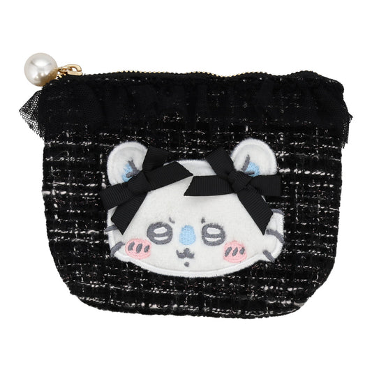 Chiikawa Tweed Tissue Pouch (Momonga Ribbon)