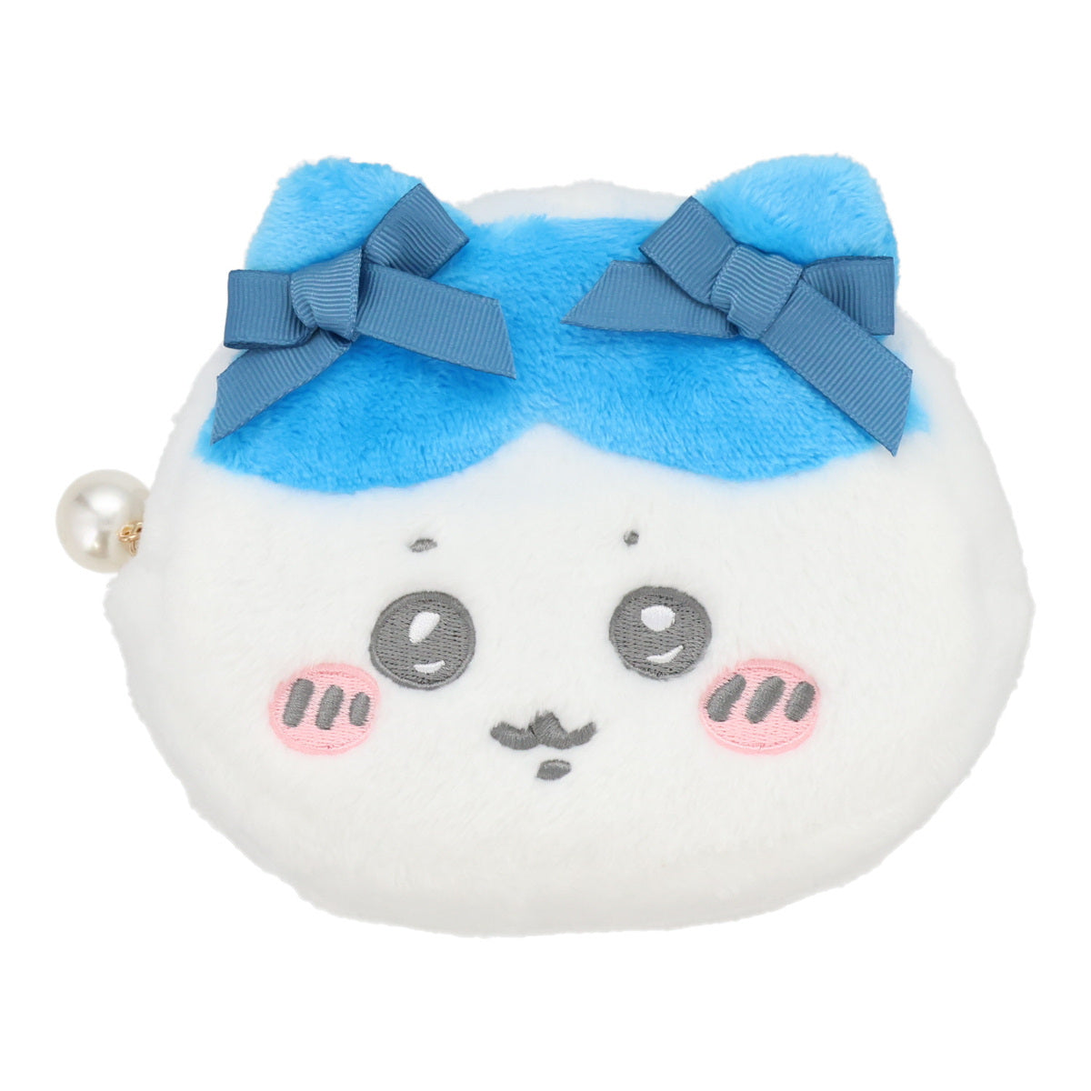 【あお】モモンガポーチ ちいかわ ダイカットフェイスポーチ（モモンガリボン） | ちいかわ