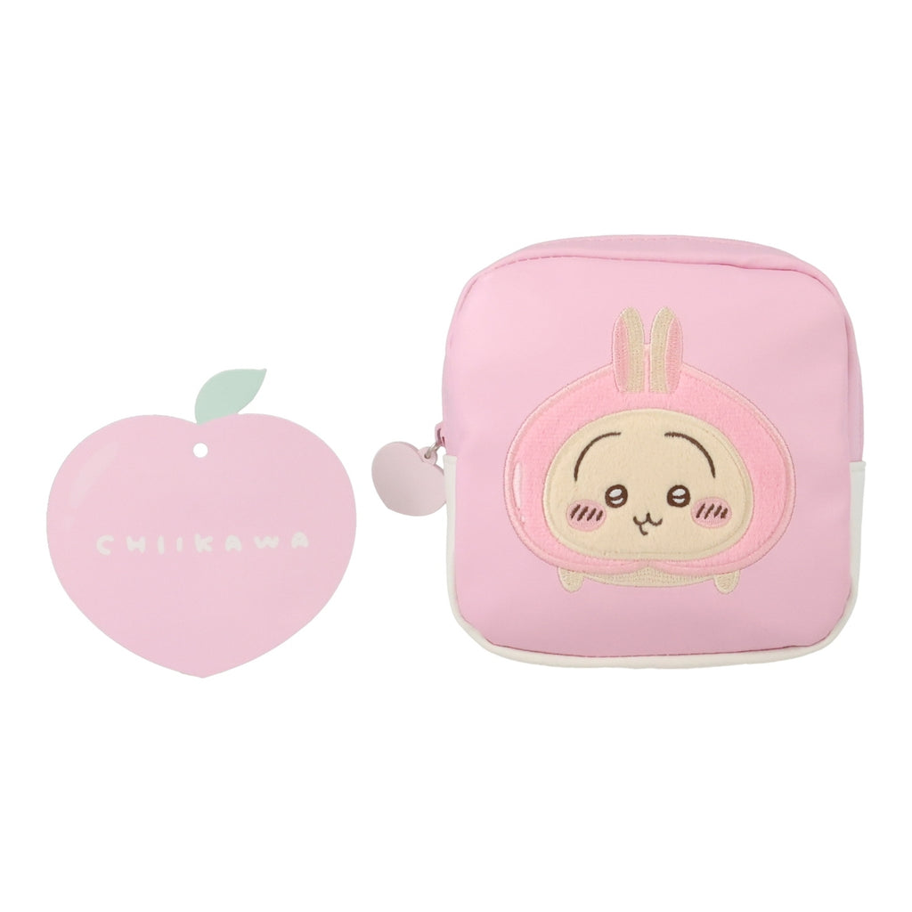 Chiikawa Square Pouch (Peach Usagi)