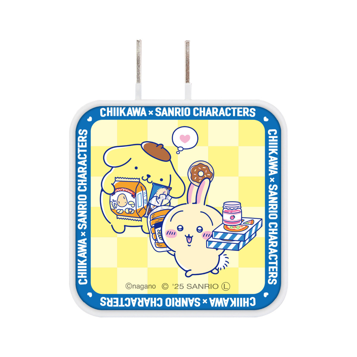 Chiikawa × Sanrio Characters USB/USB Type-C AC Adapter (Usagi & Pompompurin)