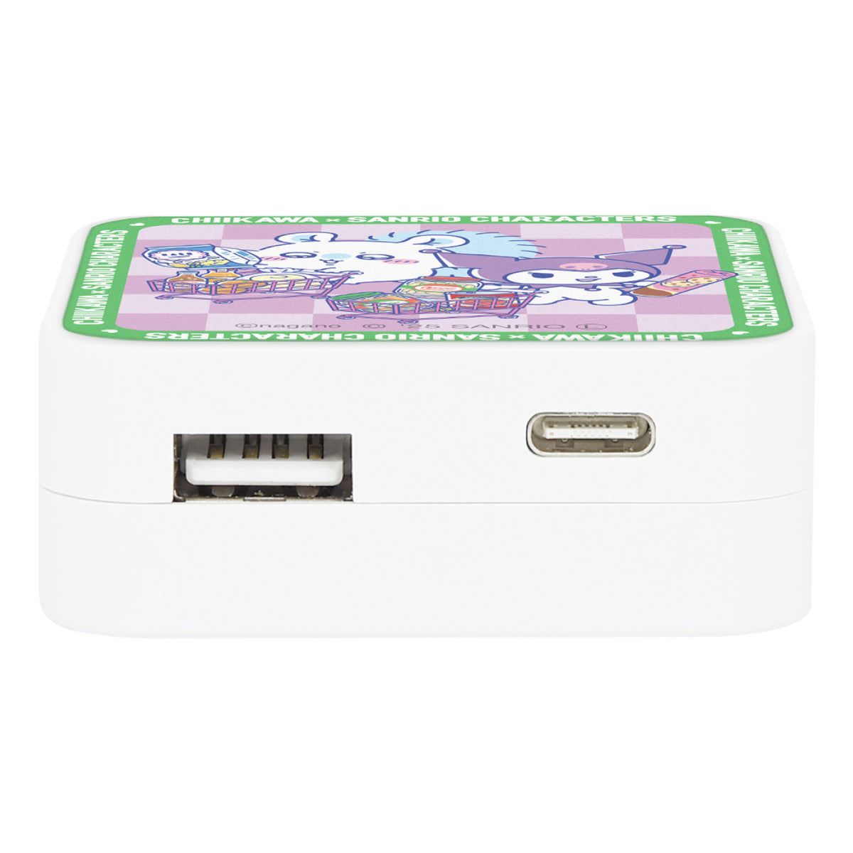 ちいかわ×サンリオキャラクターズ スーパーマーケットなUSB／USB Type-C ACアダプタ（モモンガ＆クロミ）