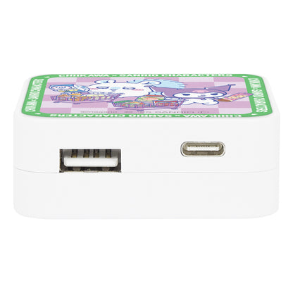 ちいかわ×サンリオキャラクターズ スーパーマーケットなUSB／USB Type-C ACアダプタ（モモンガ＆クロミ）