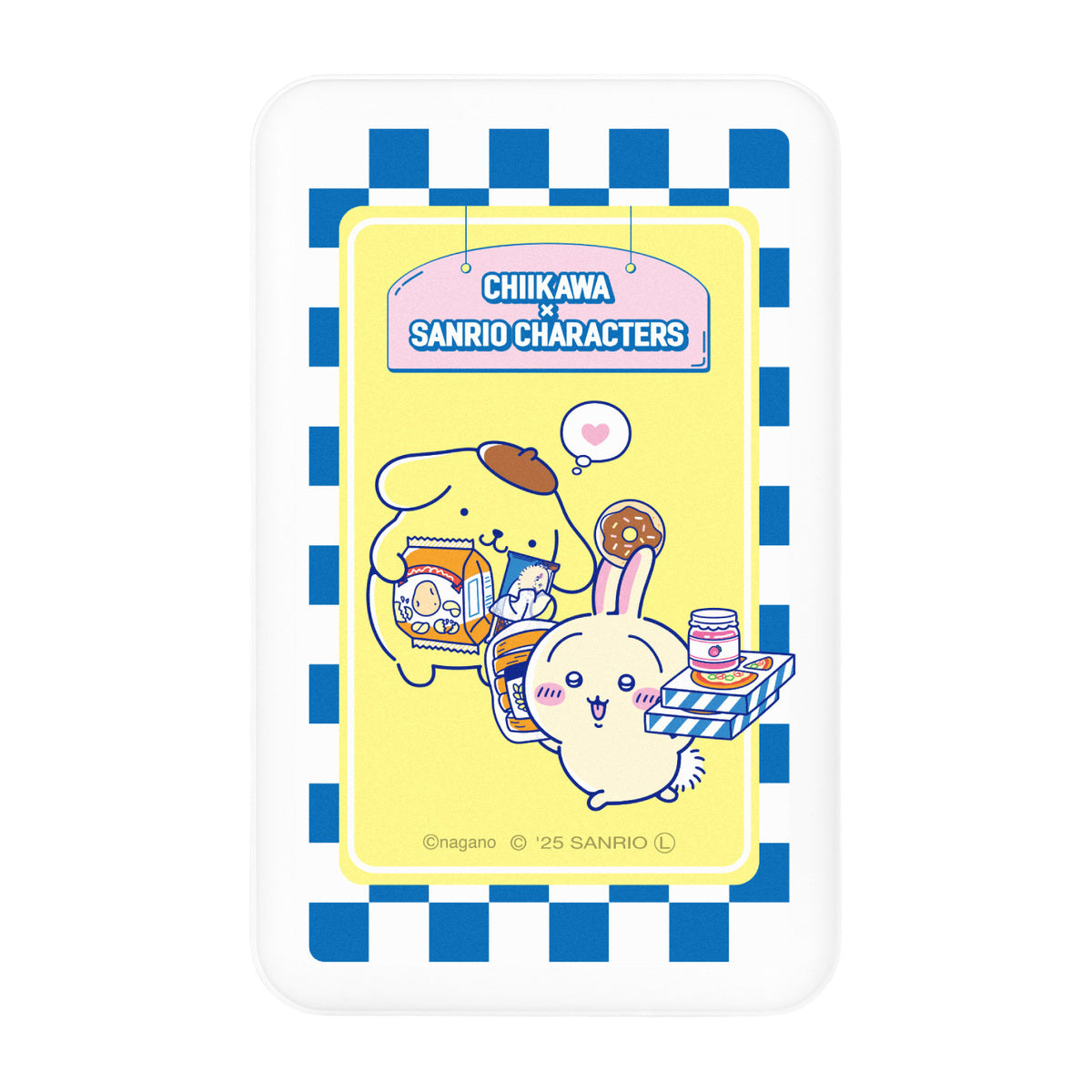 ちいかわ×サンリオキャラクターズ スーパーマーケットなMagSafe対応 ワイヤレスリチウム充電器 5000mAh(うさぎ&ポムポムプリン)