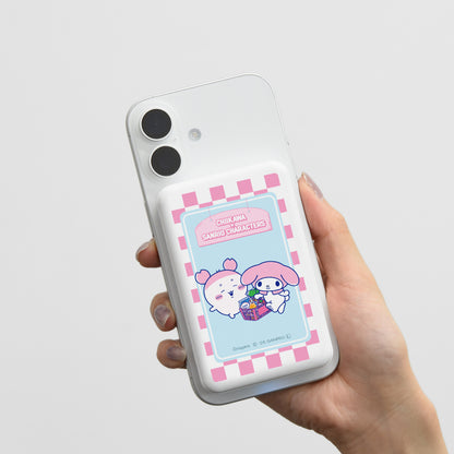 ちいかわ×サンリオキャラクターズ スーパーマーケットなMagSafe対応 ワイヤレスリチウム充電器 5000mAh（古本屋＆マイメロディ）