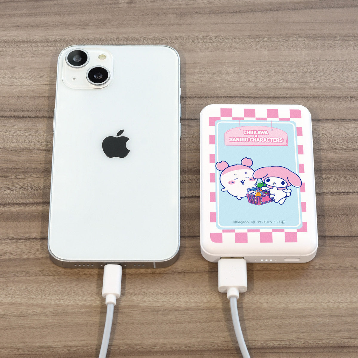ちいかわ×サンリオキャラクターズ スーパーマーケットなMagSafe対応 ワイヤレスリチウム充電器 5000mAh(古本屋&マイメロディ)
