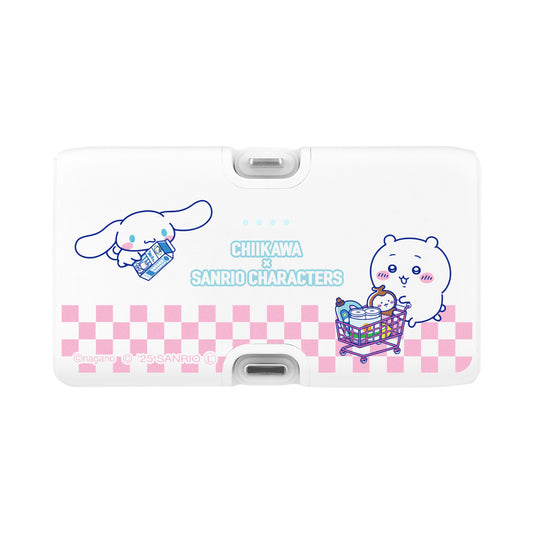Chiikawa × Sanrio Characters Lightning/Type-C Connector Lithium-ion Charger 4000mAh (Chiikawa & Cinnamoroll)