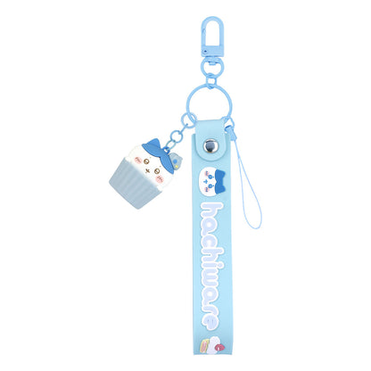 ちいかわ 3Dマスコット付きハンドストラップ（ハチワレ）