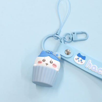 ちいかわ 3Dマスコット付きハンドストラップ（ハチワレ）