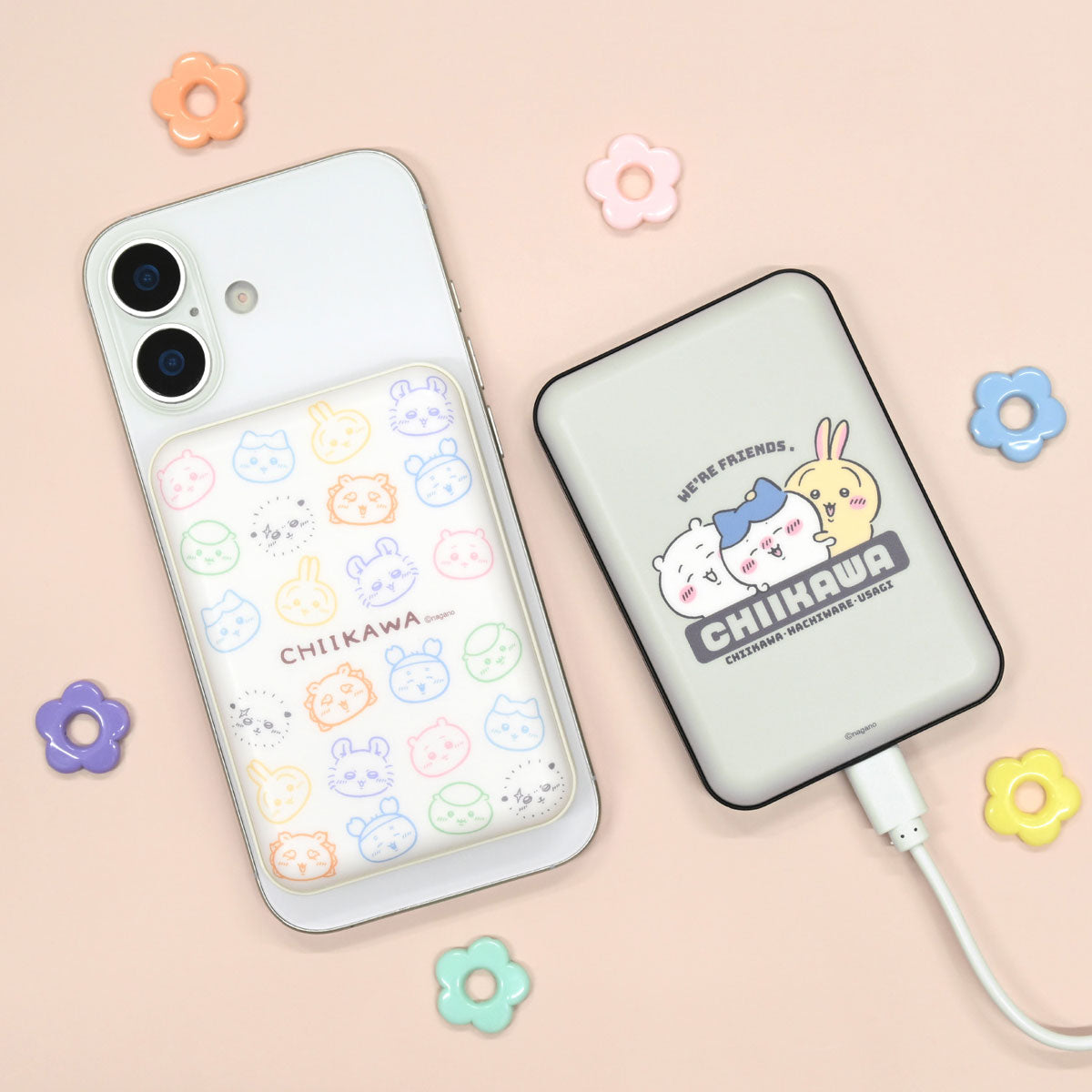 ちいかわ MagSafe対応 ワイヤレスリチウム充電器 5000mAh（フェイス