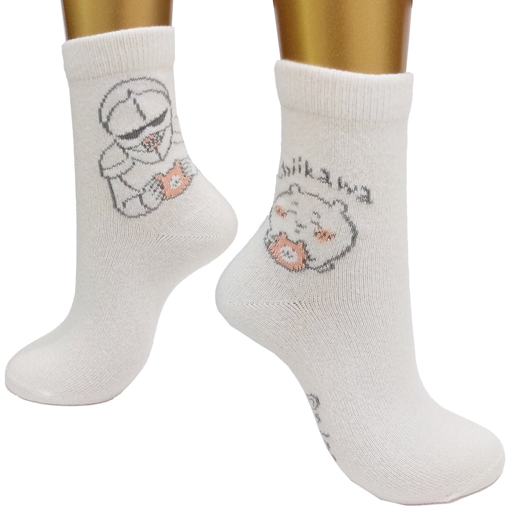 Chiikawa Room Socks（Chiikawa Off White / Pink）2女士