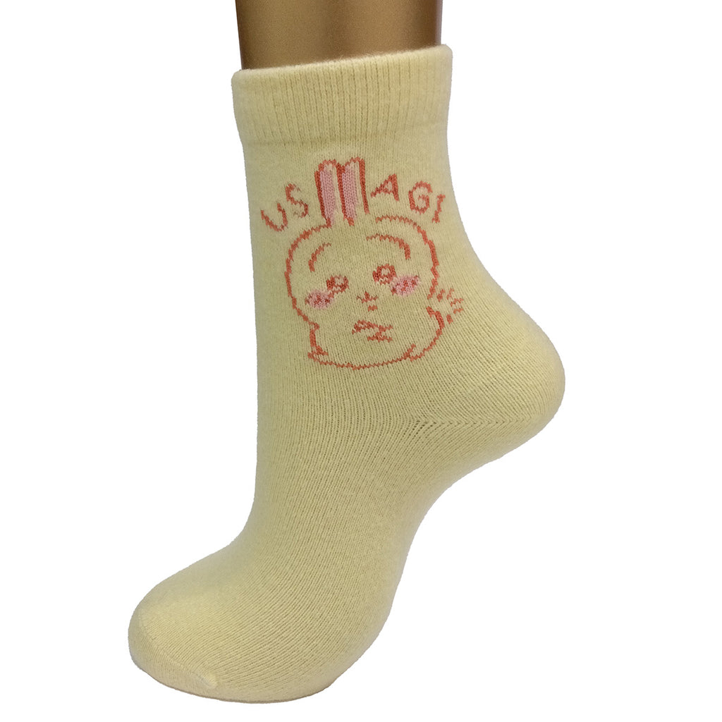 Chikawa Room Socks (Rabbit Yellow Beige) 2 pairs for ladies