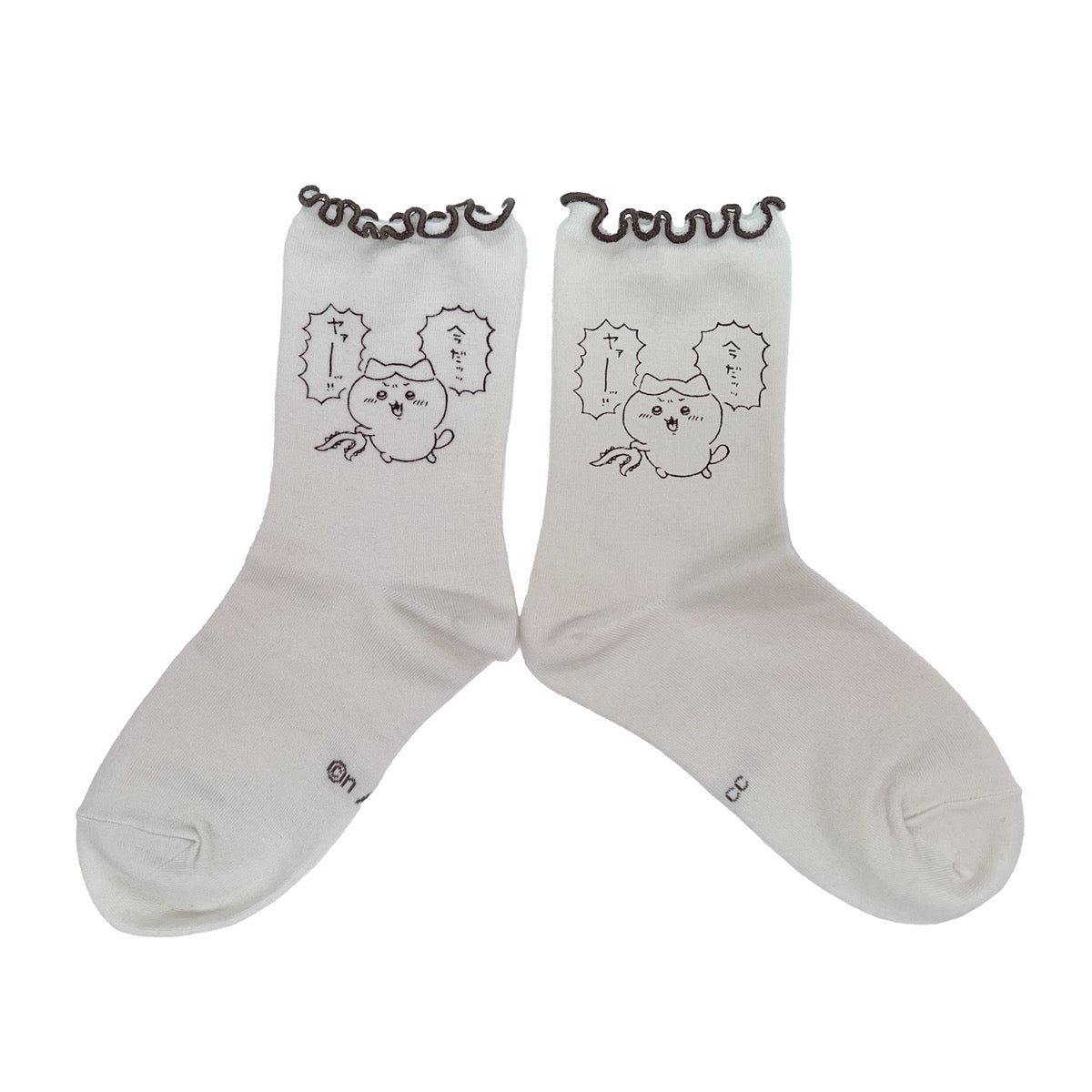 치이카와 멜로우 크루 양말 (하치와레 아이보리) 여성용