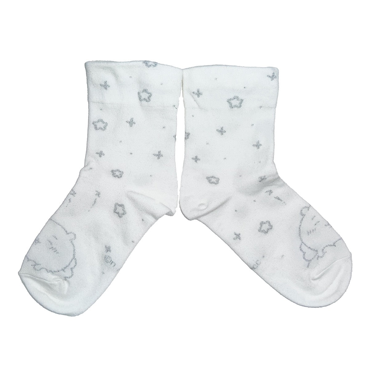 치이카와 라메 크루 양말 (치이카와 화이트) 여성용