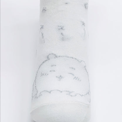 치이카와 라메 크루 양말 (치이카와 화이트) 여성용