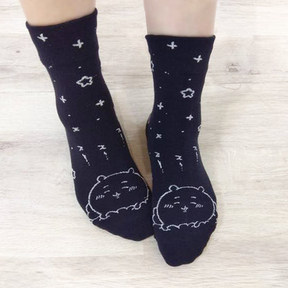 치이카와 라메 크루 양말 (치이카와 네이비) 여성용