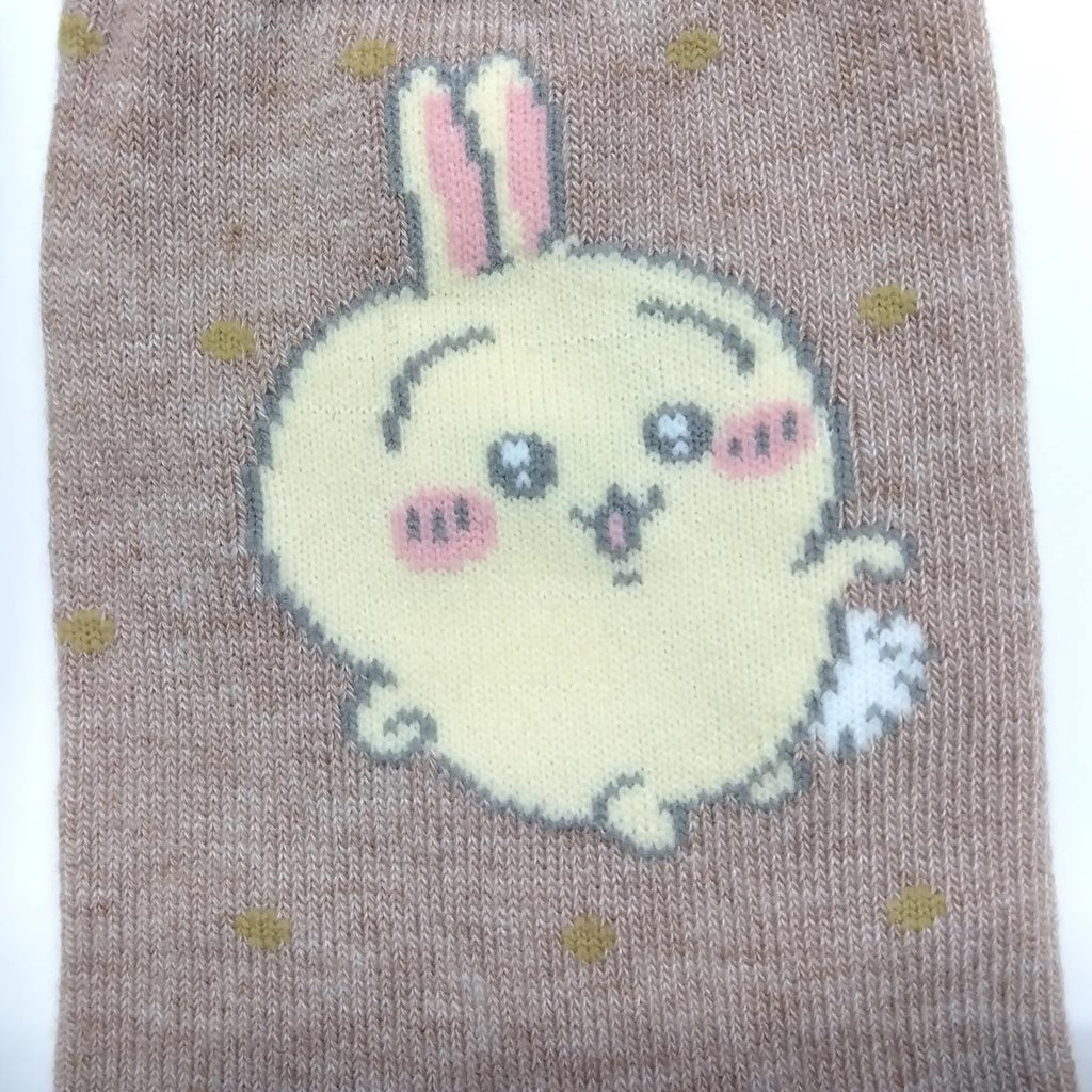 Chikawa Crew Socks (Rabbit Dot Beige) Men's