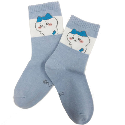 치이카와 크루 양말 (하치와레 돌아본 모습, 색스 블루)