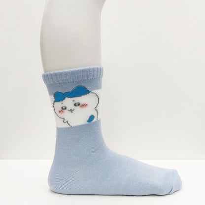 치이카와 크루 양말 (하치와레 돌아본 모습, 색스 블루)