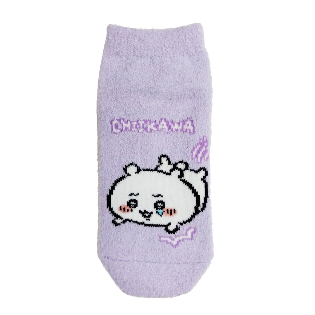 Chikawa Fuwamoko Sneakers Length Socks (Chiikawa Purple) For Ladies