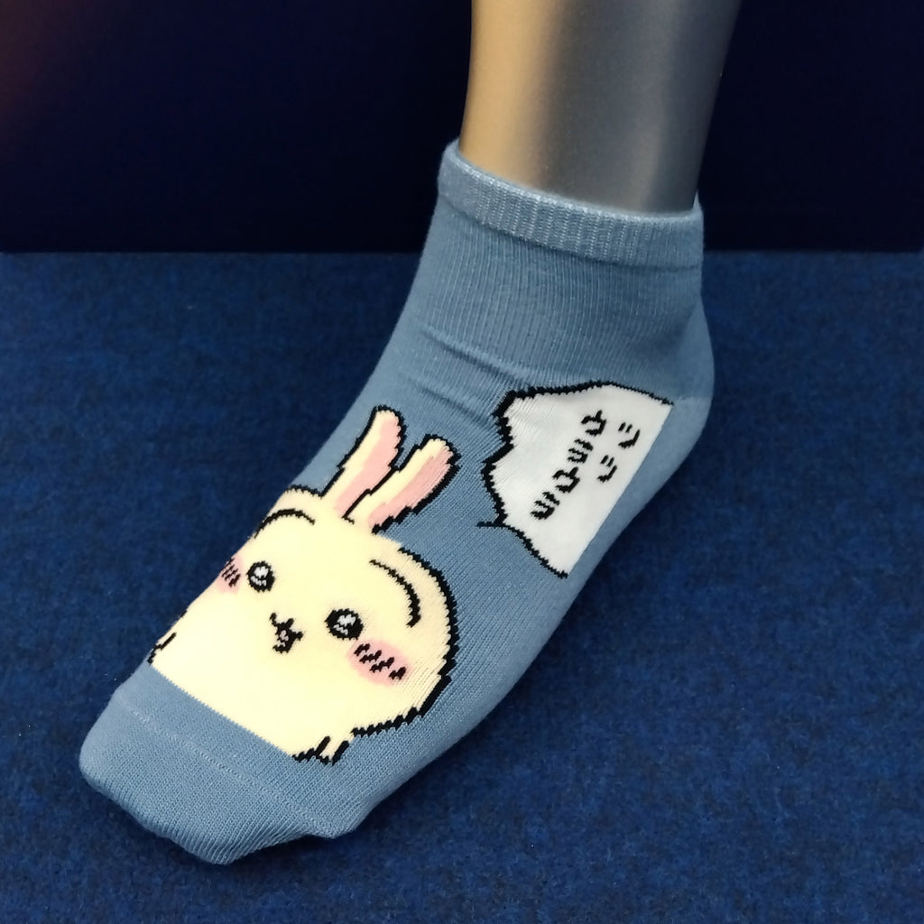 chikawa運動鞋襪子（兔子tutsutsuura藍灰色）