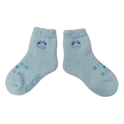 ちいかわ パイルクルーソックス（ハチワレ サックス） レディース用