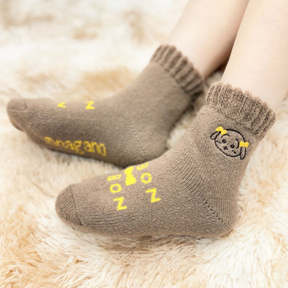 ちいかわ パイルクルーソックス（うさぎ ブラウン） レディース用