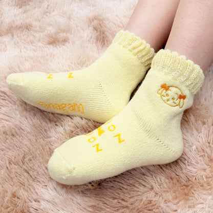 ちいかわ パイルクルーソックス（うさぎ クリーム） レディース用