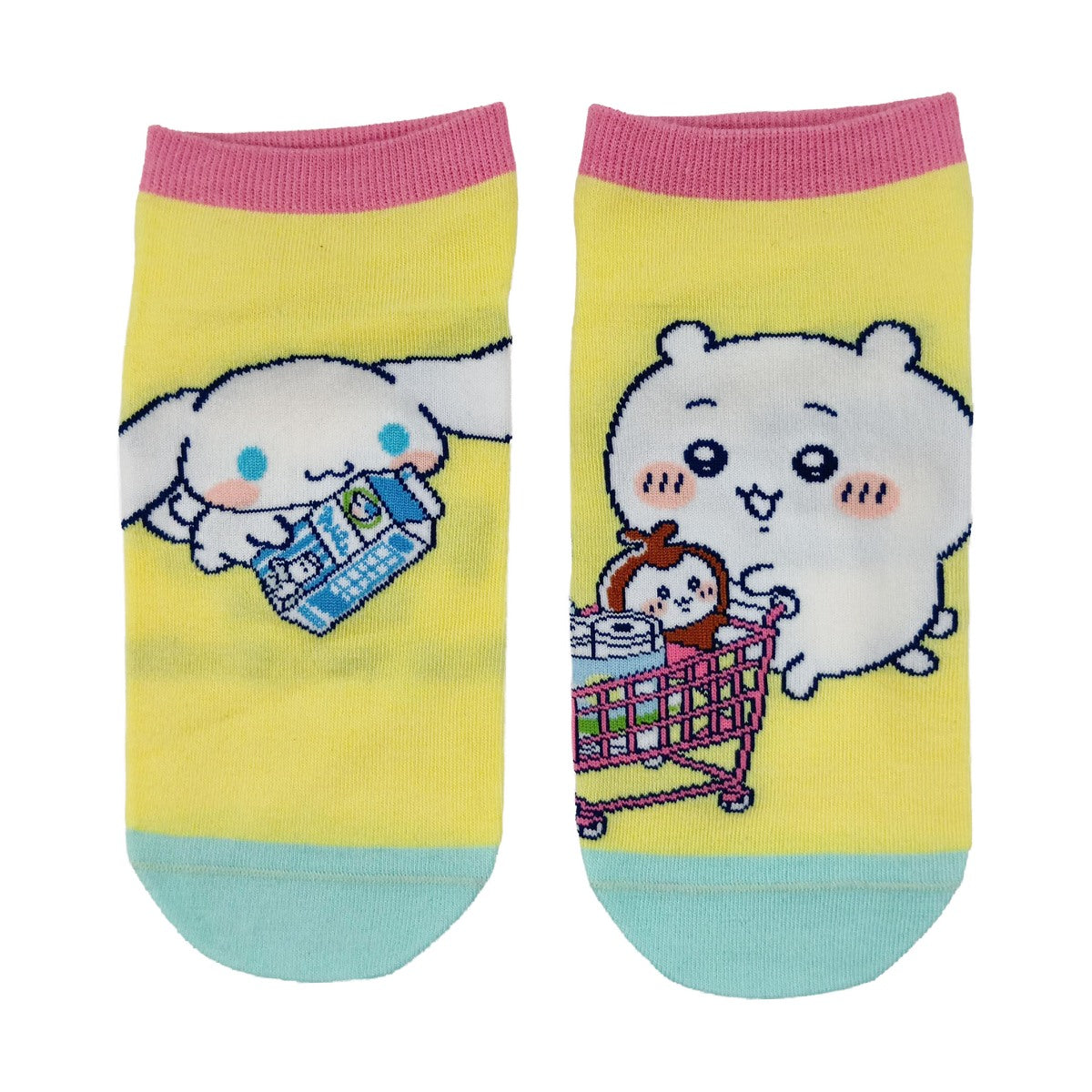 Chiikawa x Sanrio Characters Sneaker Socks (Chiikawa / Cinnamoroll) Women's