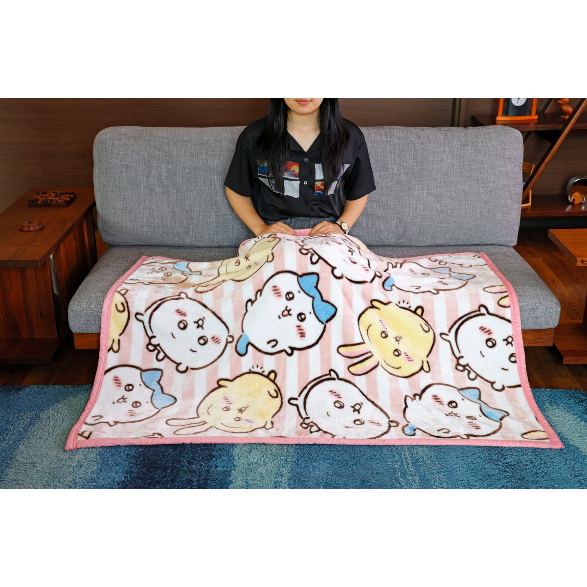 Chiikawa Anime "Chiikawa" Striped Junior Blanket