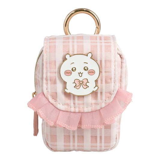 치이카와 카라비너 포함 미니 파우치 (체크 - 치이카와)