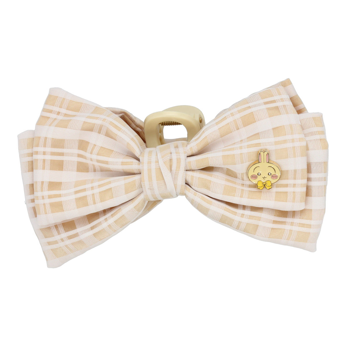 치이카와 리본 집게핀 (체크 - 토끼)