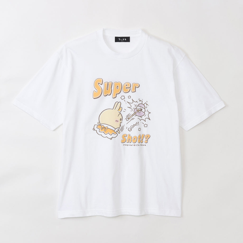 Chikawa Super Makikaru Kawakawa Big T -Shirt Super Shot! ? 하얀색