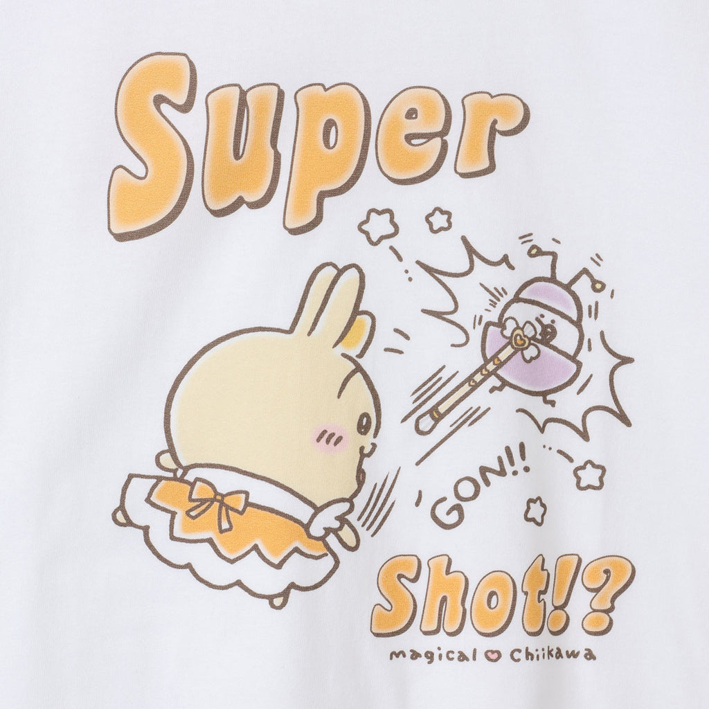 Chikawa Super Makikaru Kawakawa Big T -shirt SUPER SHOT! ? white