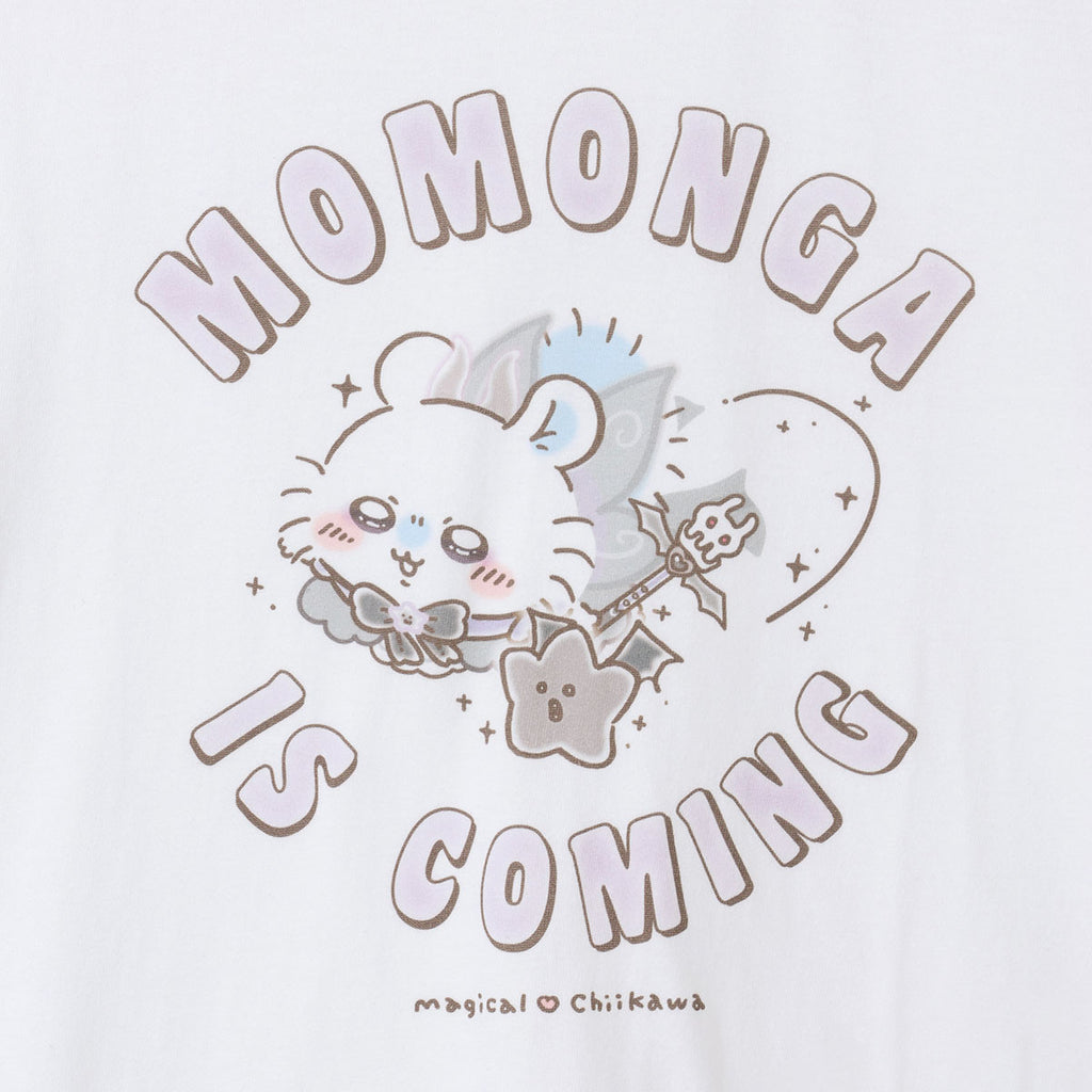 ちいかわ 超まじかるちいかわ ビッグTシャツ MOMONGA IS COMING ホワイト
