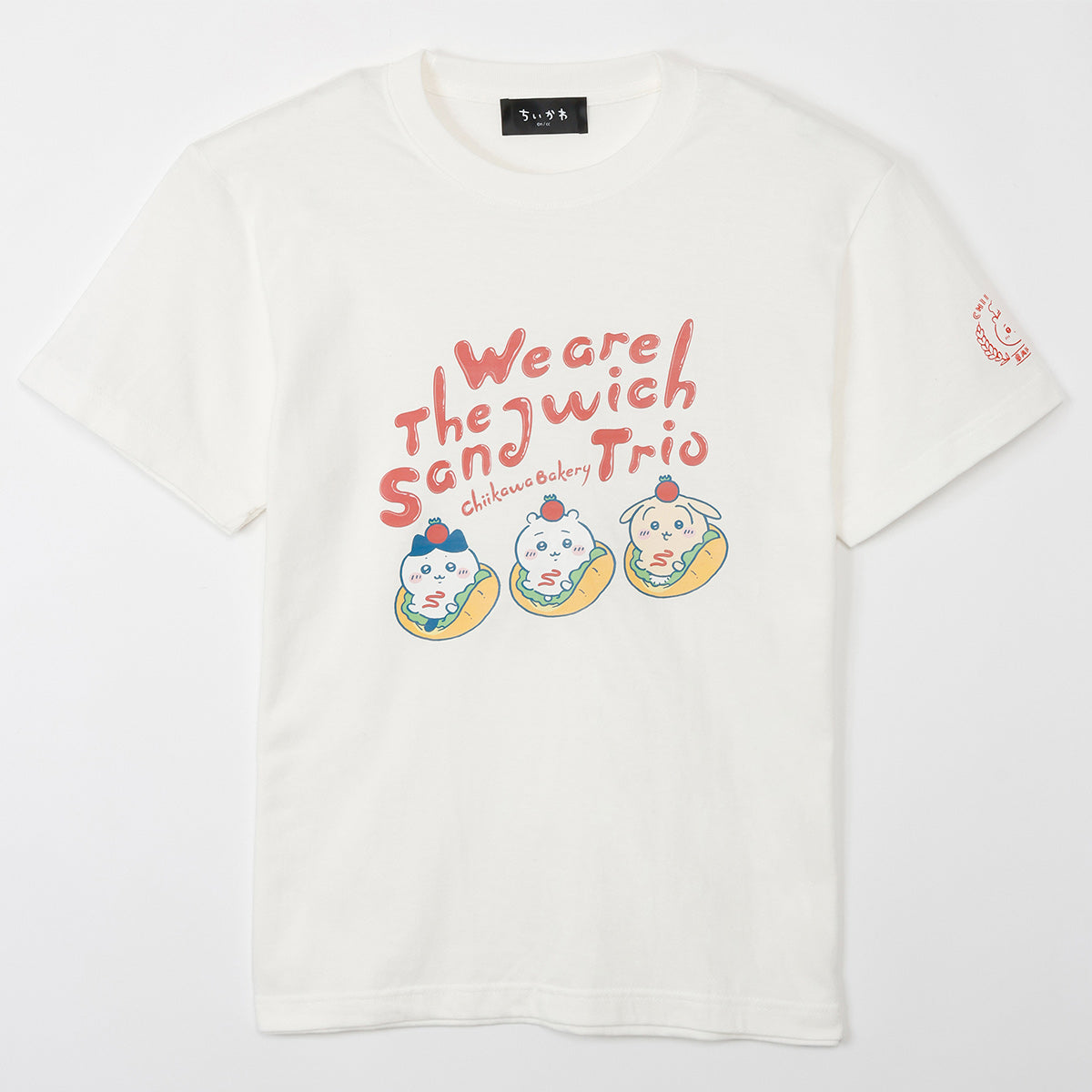 ちいかわ ちいかわベーカリー Tシャツ サンドなトリオ バニラホワイト