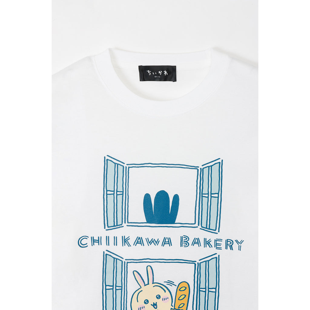 ちいかわ ちいかわベーカリー Tシャツ 窓からチラッと ホワイト