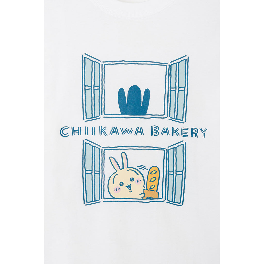 ちいかわ ちいかわベーカリー Tシャツ 窓からチラッと ホワイト