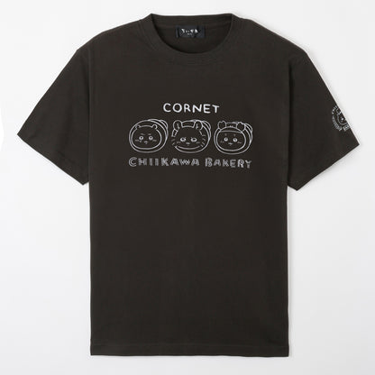 吉伊卡哇 吉伊卡哇麵包店 T恤 羊角麵包三人組 炭黑