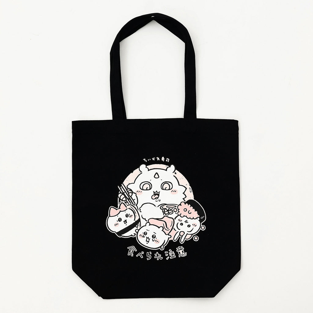 Chiikawa Chiikawa Sushi Tote Bag Beware of Being Eaten Black