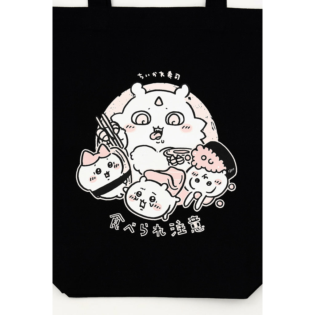 Chiikawa Chiikawa Sushi Tote Bag Beware of Being Eaten Black