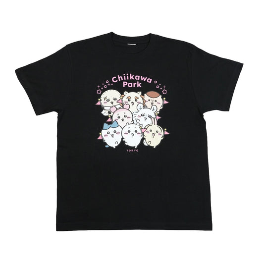 ちいかわ ちいかわパーク Tシャツ メインビジュアル ブラック
