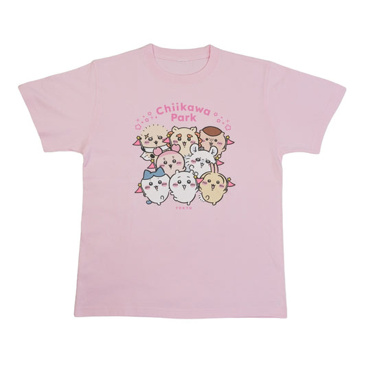 ちいかわ ちいかわパーク Tシャツ メインビジュアル ライトピンク