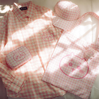 吉伊卡哇 格子系列襯衫 吉伊卡哇 粉紅色