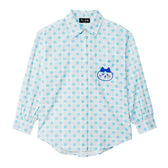 吉伊卡哇 格子系列襯衫 小八貓 藍色