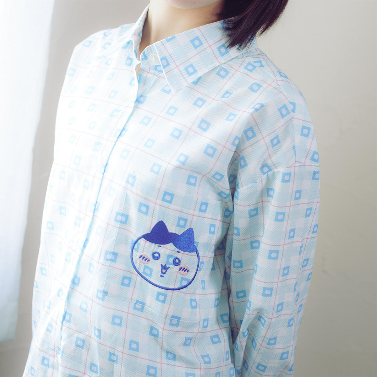 吉伊卡哇 格子系列襯衫 小八貓 藍色