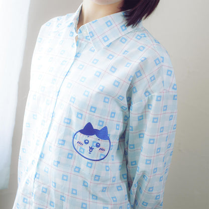 吉伊卡哇 格子系列襯衫 小八貓 藍色