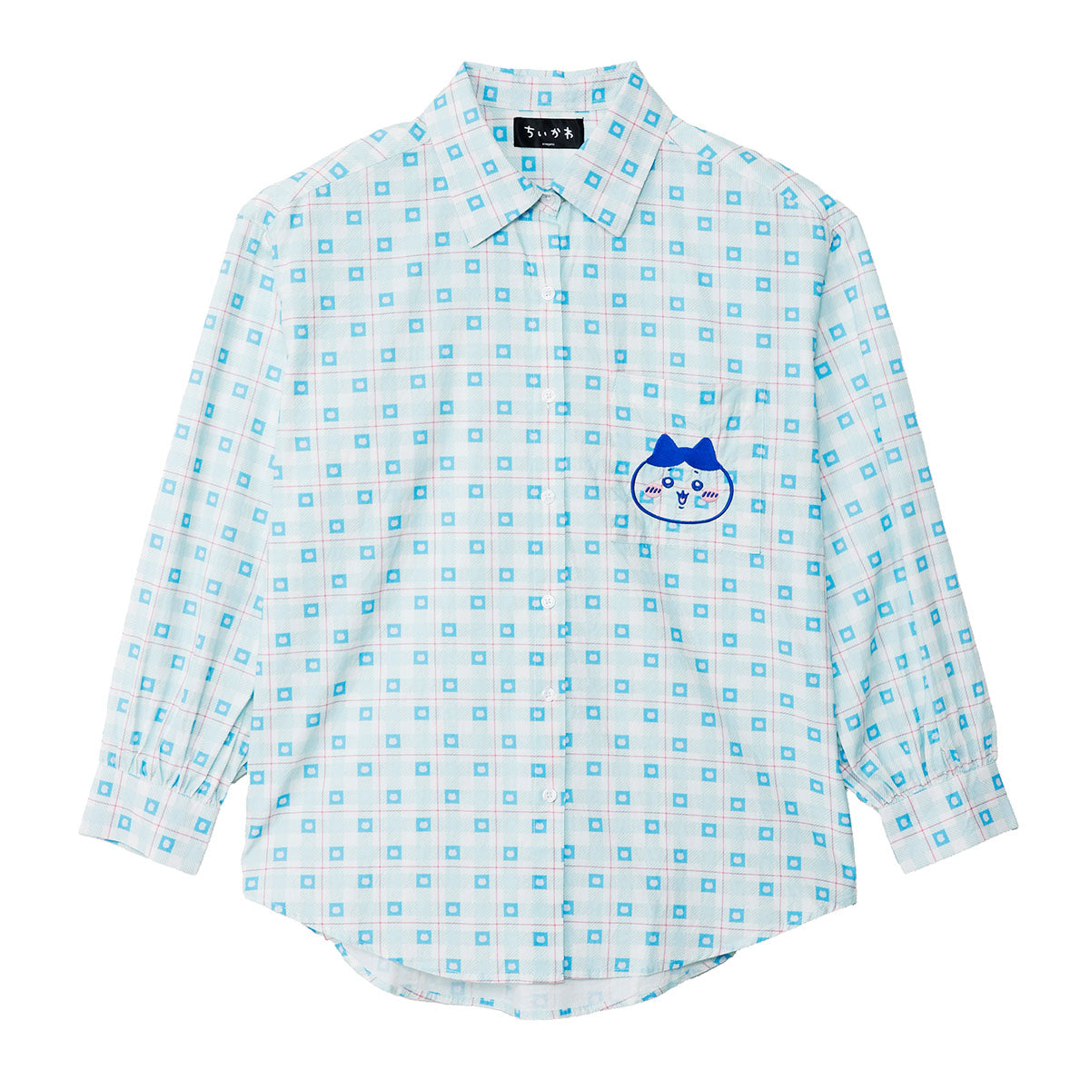 吉伊卡哇 格子系列襯衫 小八貓 藍色