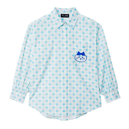 吉伊卡哇 格子系列襯衫 小八貓 藍色
